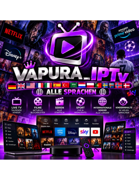 Vapura_ipTv 1 Jahr alle Sprachen