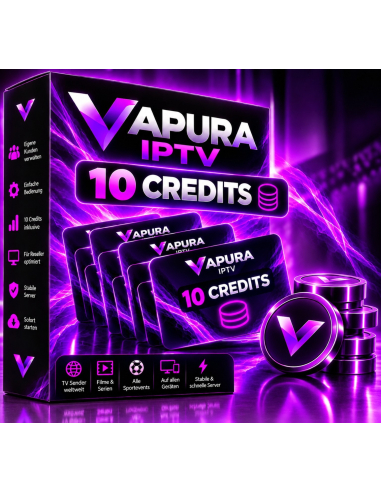 Vapura_IPTV Reseller 10 Credits Aufladung