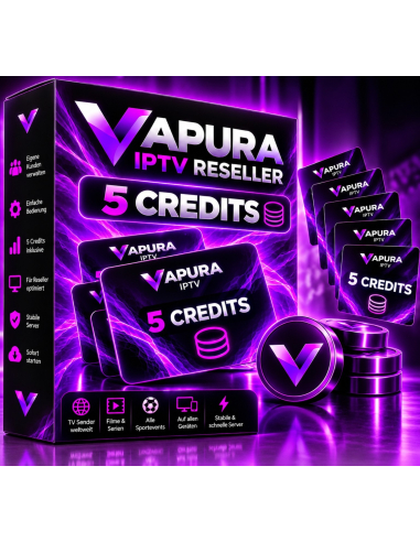Vapura_IPTV Reseller 5 Credits Aufladung
